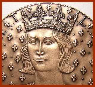 Louis IX  Saint Louis  Christ Beautiful Bronze Medal