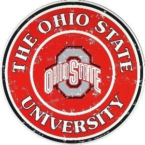 Ohio State University Buckeyes Licensed College Metal Round Sign 12