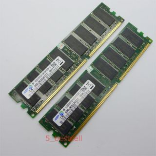 2x1GB PC3200 DDR 400 184pin 184 Pin Non ECC Low Density Memory