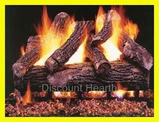 Vented Fireplace Gas Log Set Complete Set Up Liquid Propane LP