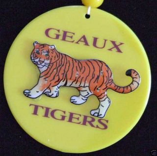 Geaux Tiger Light Up Mardi Gras Necklace Beads LSU