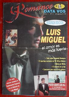 Luis Miguel Magazine Double Poster Little Magazine 1994