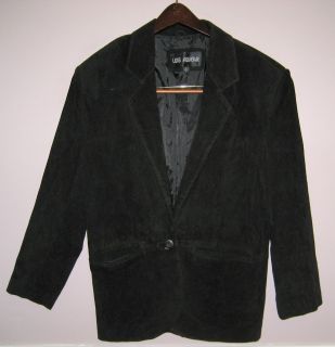 Womens Luis Alvear Black Suede Leather Jacket Size P