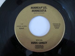Rufus Lumley Northern Soul 45 on afford MinneapLis Minnesota Mint