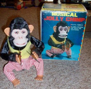  Battery Operated Multi Actions Musical Jolly Chimp in Box by C K