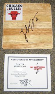 Luol Deng Signed Auto Chicago Bulls Floor Tile COA Autographed