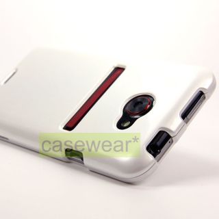 Luxmo Pearl White Glossy Hard Case Cover for HTC Evo 4G LTE Sprint