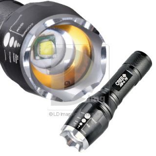 Zoomable 1600 LM Lumens Cree XM L T6 LED Flashlight Torch Light Lamp