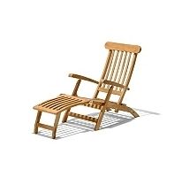 Traditional Teak Wood Ocean Deck Chair Patio Outdoor