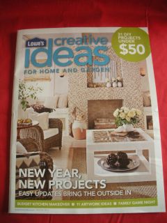 LOWES CREATIVE IDEAS FOR HOME GARDEN WINTER 2012