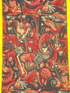 MC M C Escher Art Tie Black Red  Mosaic II Lithograph 1957 