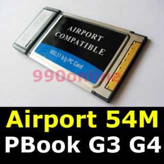 Airport Extreme PCMCIA WiFi Card Apple PowerBook G3 G4