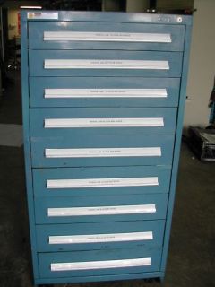 VIDMAR 9 DRAWER INDUSTRIAL TOOL CABINET EXCELLENT CONDITION LISTA LYON