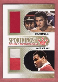 MUHAMMAD ALI WORN BOXING TRUNKS & LARRY HOLMES WORN ROBE PATCH ONLY 20