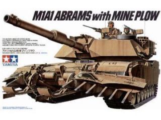 Toy Soldiers Model Kit 1 35 M1A1 Abrams Tank w Mine Plow Tamiya 35158