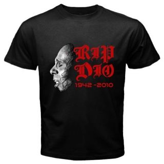 Ronnie James Dio Prefix 1942 2010 Black T Shirt Size s M L XL