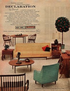 Declaration Furniture KIPP STEWART Stewart MacDougall 1958 MAGAZINE AD