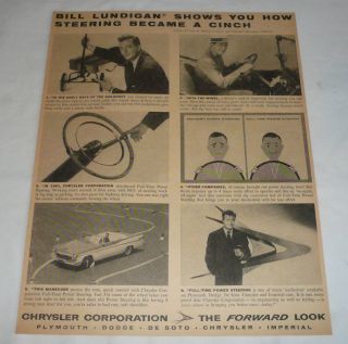 Forward Look Ad Page Bill Lundigan Steering Became A Cinch