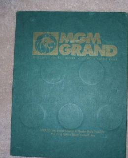 MGM Grand Theme Park 1st Edition Token Collectable Book