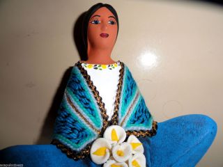 Mexican Pottery Folk Art Navarro Women Lupita Doll Tonala Jalisco