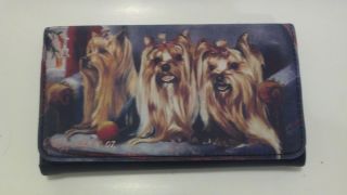 Yorkshire Terrier Wallet with Checkbook Cover by Ruth Maystead New