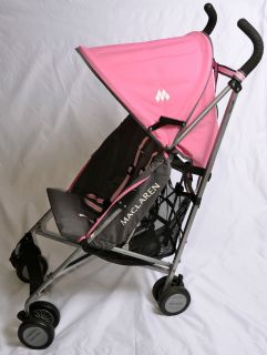 Maclaren Triumph Charcoal Pink Used Buggy Stroller NR
