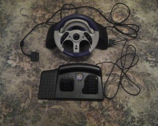Mad Catz MC2 MicroCon Racing Wheel & Pedals Controller for PS2 Sony