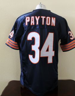 Walter Payton Chicago Bears 34 Home Navy Blue Football Jersey Size M L