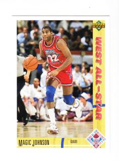 1991 Upper Deck Card 57 Magic Johnson West All Star