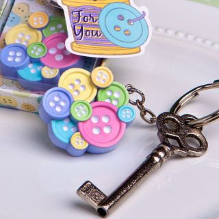 60 BABY SHOWER FAVORS CUTE AS A LITTLE BUTTON KEYCHAIN FAVORS GENDER