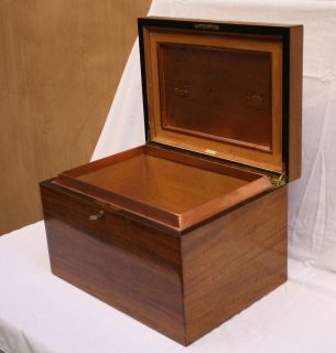 Magnificent Large English Alfred Dunhill Cigar Humidor Box Signed