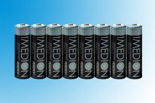 Powerex Imedion 2400 mAh AA NiMH Batteries 8 Pack with Case Maha MH
