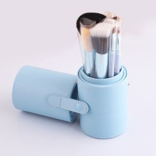 12pcs Pro Travel Makeup Tools Cosmetic Brushes Set Tool Kit Case Brand