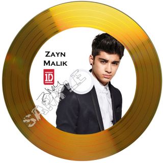 Zayn Malik One Direction Signed Gold Disc with Autographs Ideal Gift
