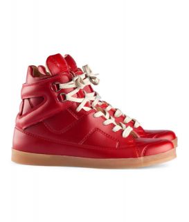 Maison Martin Margiela H M Trompe LOeil High Top Sneaker Red Size 43