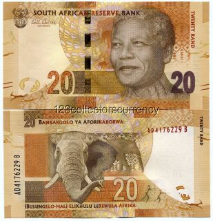 R20 Note Featuring Nelson Mandela 2012 Banknote Money UNC