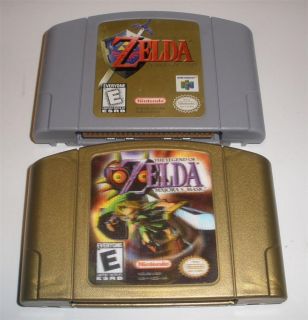 Legend of Zelda Majoras Mask & Ocarina of time 2 games TESTED nice