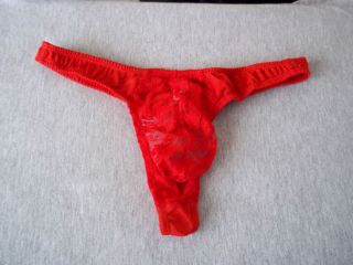 Mens Sexy Lace See thru Thong Size Large Waist 36 to 41
