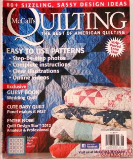 Magazine May June 2012 $6 Best Ofamerican Quilting Wedding Book