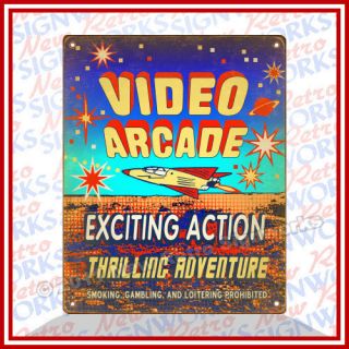 Arcade Sign Game Machines Atari Asteroids Pacman Sega Galaga Mame