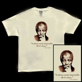 Nelson Mandela South Africa Invictus Peace SS T Shirt