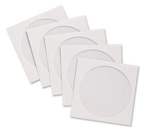 1000 CD DVD R Disc Paper Sleeves Envelope Window Flap 100g Premium