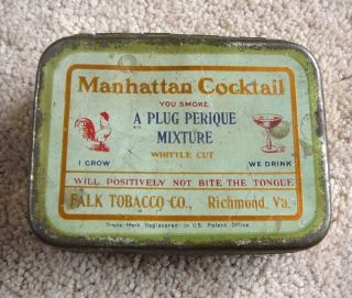 Manhattan Cocktail Plug Perique Tobacco Pocket Tin