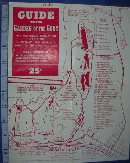 Garden of The Gods Map Brochures Colorado Springs Manitou Ute