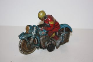 Tin Motorcycle Western Germany 1960s Wind Up