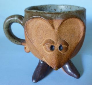 Vintage Stoneware Ugly Mouse Face Mug with Feet Mahon