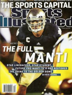 MANTI TEO TEO NOTRE DAME OCTOBER 2012 SPORTS ILLUSTRATED   BCS