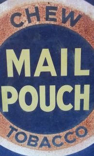 Vintage Early Mail Pouch Chewing Tobacco Advertising Sign, Thermometer
