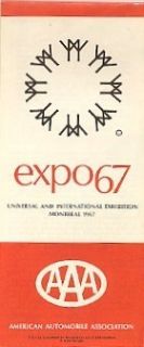 1967 Map Montreal EXPO67 Canada Worlds Fair Metro International