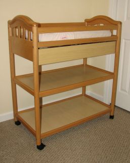 Baby Changing Table Natural Maple Finish